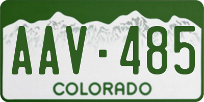 CO license plate AAV485