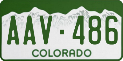 CO license plate AAV486