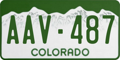 CO license plate AAV487