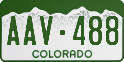CO license plate AAV488