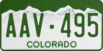 CO license plate AAV495