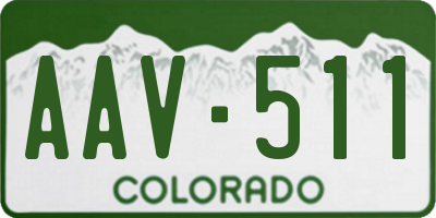 CO license plate AAV511