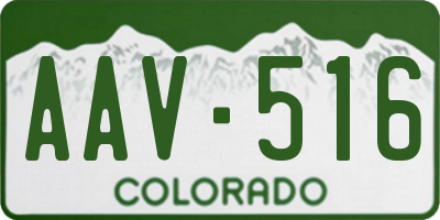 CO license plate AAV516