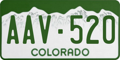 CO license plate AAV520