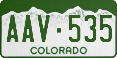 CO license plate AAV535