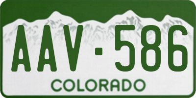 CO license plate AAV586