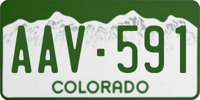 CO license plate AAV591