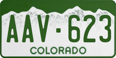 CO license plate AAV623