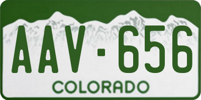 CO license plate AAV656