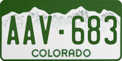 CO license plate AAV683