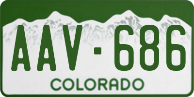CO license plate AAV686