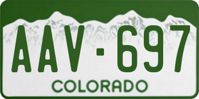 CO license plate AAV697