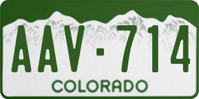 CO license plate AAV714