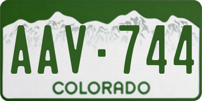 CO license plate AAV744