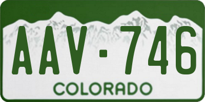 CO license plate AAV746
