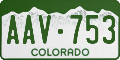 CO license plate AAV753