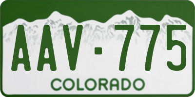 CO license plate AAV775
