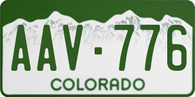 CO license plate AAV776