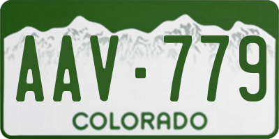 CO license plate AAV779
