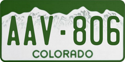 CO license plate AAV806