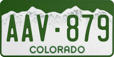 CO license plate AAV879