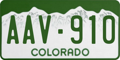 CO license plate AAV910