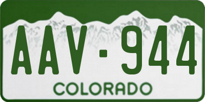 CO license plate AAV944