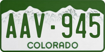 CO license plate AAV945