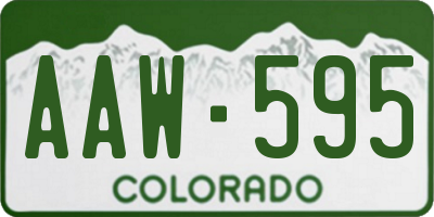 CO license plate AAW595