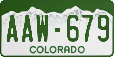 CO license plate AAW679