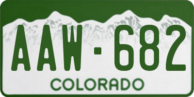 CO license plate AAW682