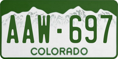 CO license plate AAW697