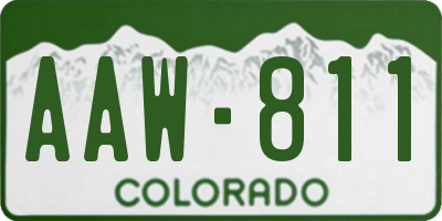 CO license plate AAW811
