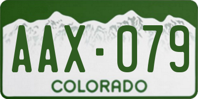 CO license plate AAX079