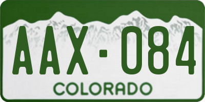 CO license plate AAX084