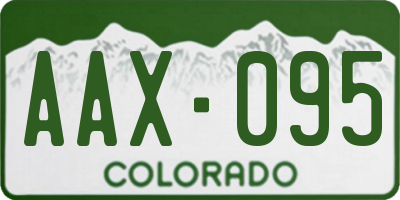 CO license plate AAX095