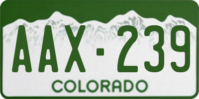 CO license plate AAX239