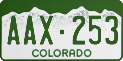 CO license plate AAX253
