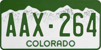 CO license plate AAX264