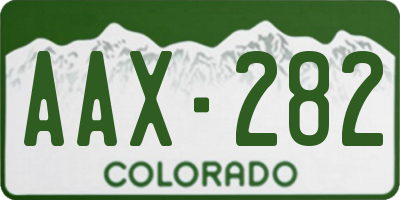 CO license plate AAX282