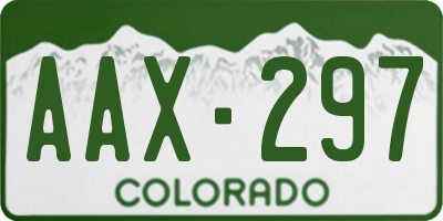 CO license plate AAX297