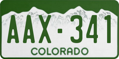 CO license plate AAX341