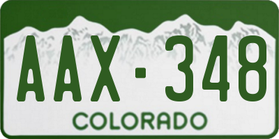 CO license plate AAX348