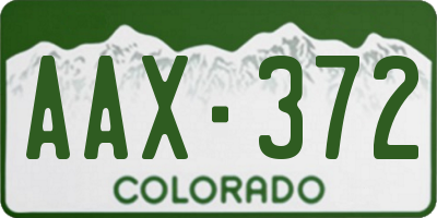 CO license plate AAX372