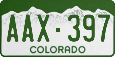 CO license plate AAX397