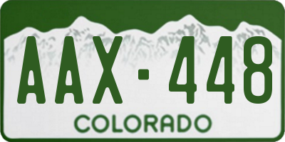 CO license plate AAX448