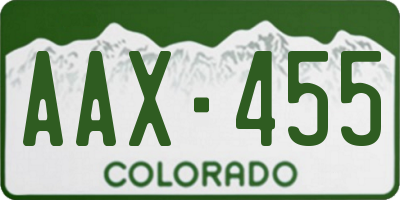CO license plate AAX455