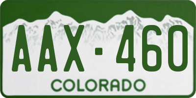CO license plate AAX460