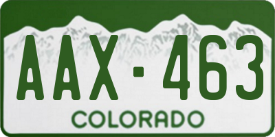 CO license plate AAX463