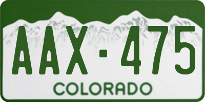 CO license plate AAX475
